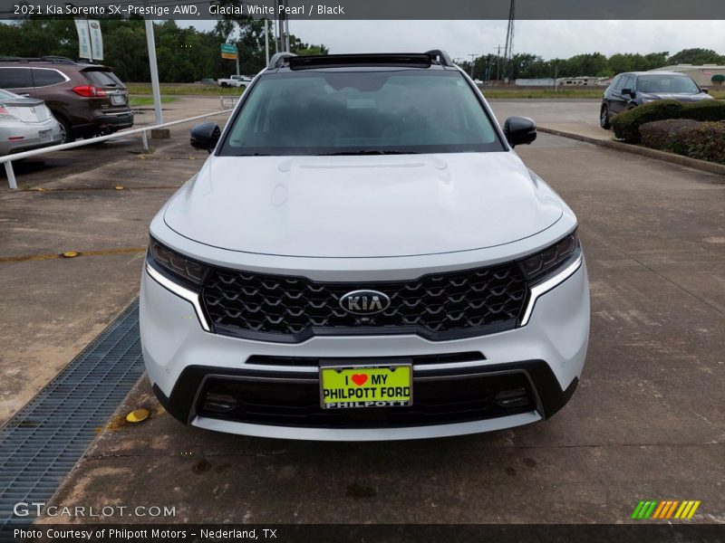 Glacial White Pearl / Black 2021 Kia Sorento SX-Prestige AWD