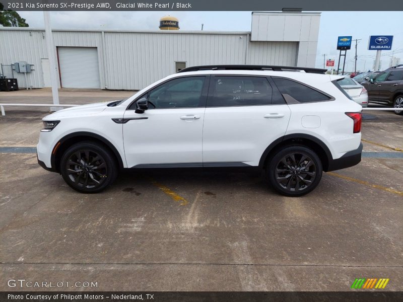 Glacial White Pearl / Black 2021 Kia Sorento SX-Prestige AWD