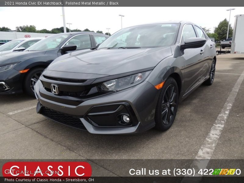 Polished Metal Metallic / Black 2021 Honda Civic EX Hatchback