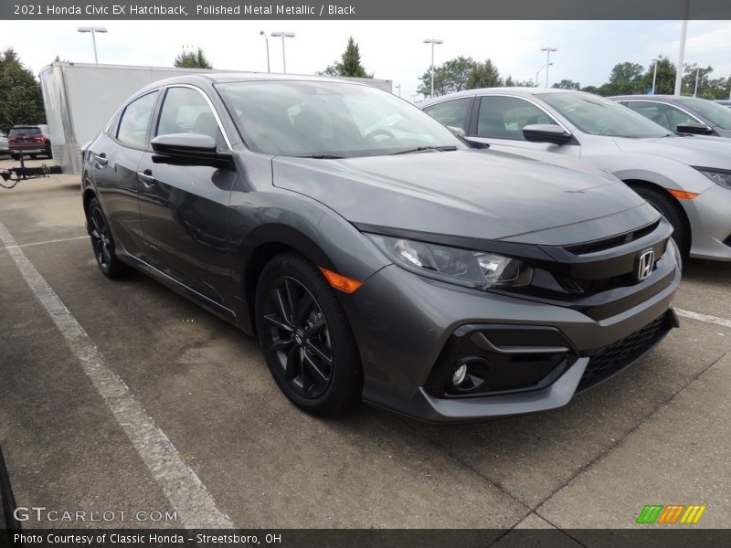 Polished Metal Metallic / Black 2021 Honda Civic EX Hatchback