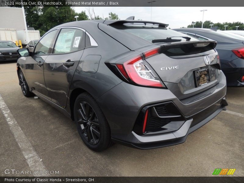 Polished Metal Metallic / Black 2021 Honda Civic EX Hatchback