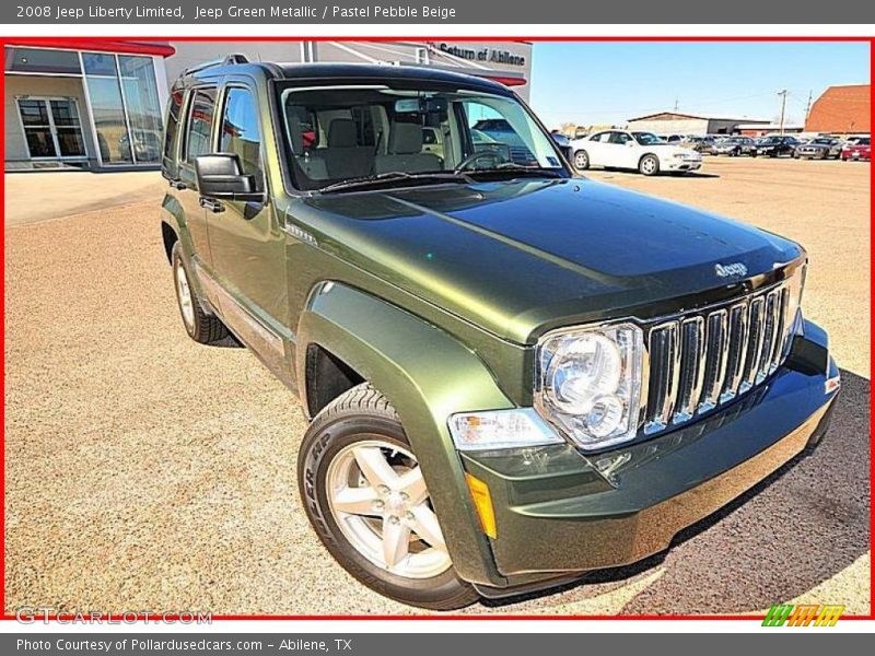 Jeep Green Metallic / Pastel Pebble Beige 2008 Jeep Liberty Limited