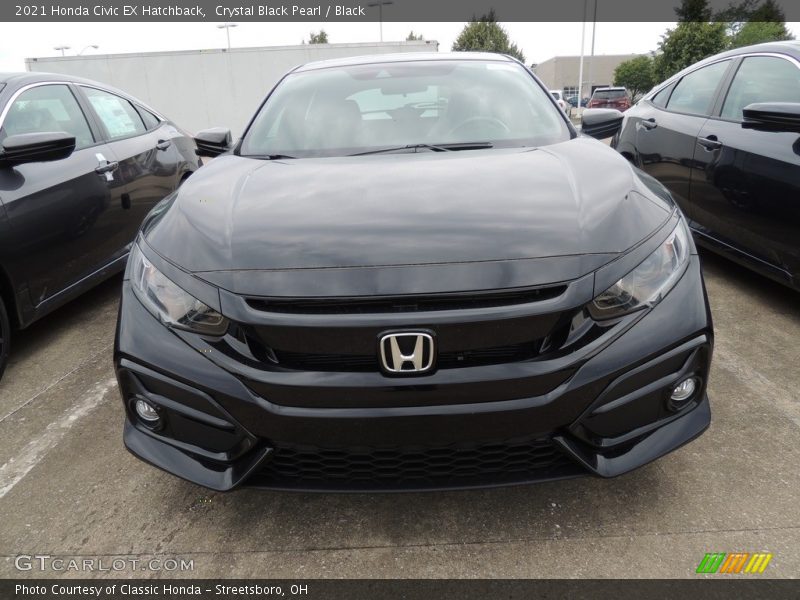 Crystal Black Pearl / Black 2021 Honda Civic EX Hatchback