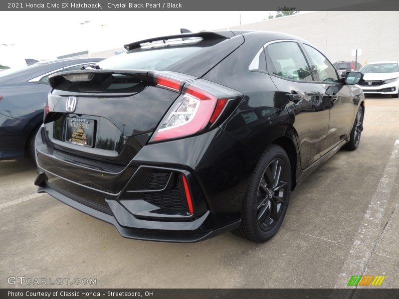 Crystal Black Pearl / Black 2021 Honda Civic EX Hatchback