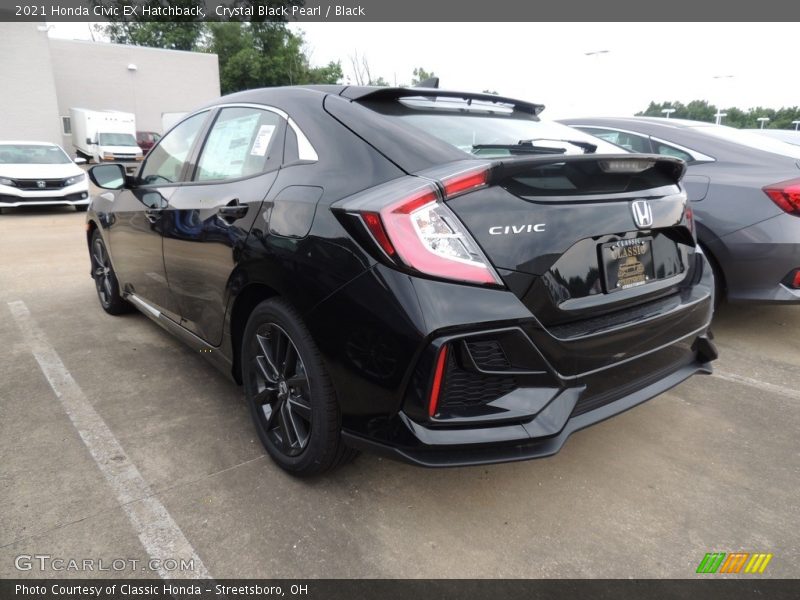 Crystal Black Pearl / Black 2021 Honda Civic EX Hatchback