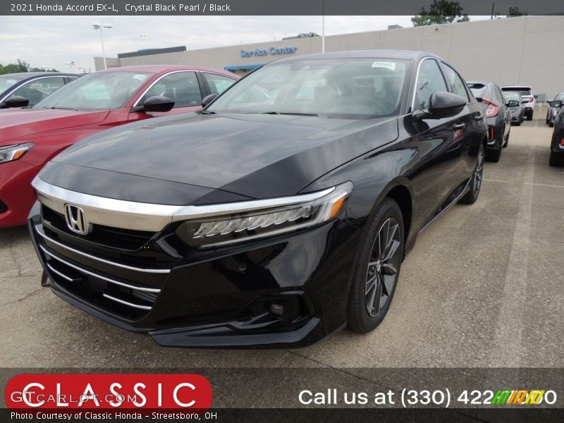 Crystal Black Pearl / Black 2021 Honda Accord EX-L