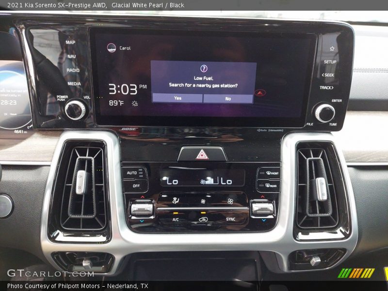 Controls of 2021 Sorento SX-Prestige AWD