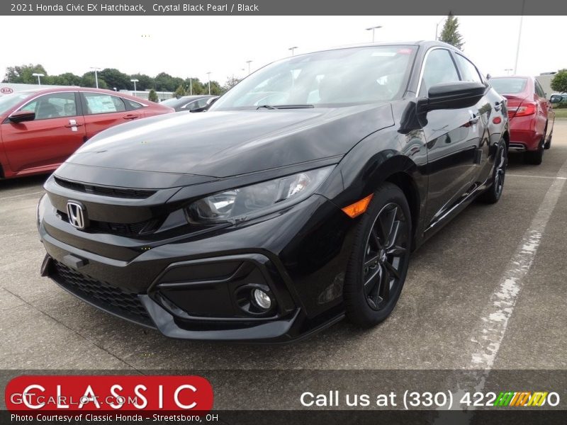 Crystal Black Pearl / Black 2021 Honda Civic EX Hatchback