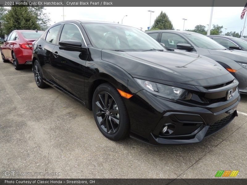 Crystal Black Pearl / Black 2021 Honda Civic EX Hatchback