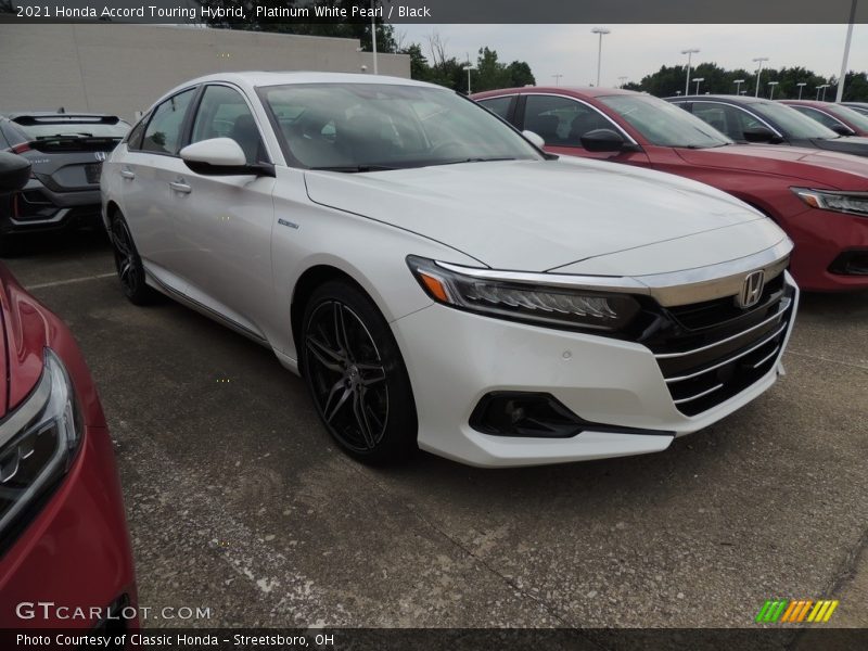 Platinum White Pearl / Black 2021 Honda Accord Touring Hybrid