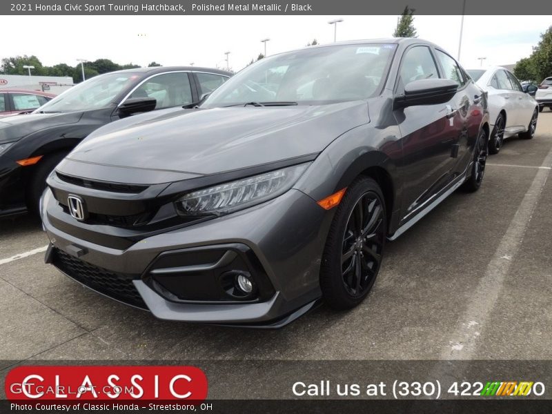 Polished Metal Metallic / Black 2021 Honda Civic Sport Touring Hatchback