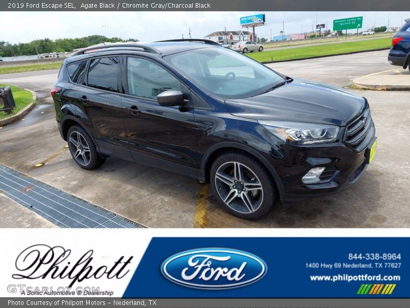 Agate Black / Chromite Gray/Charcoal Black 2019 Ford Escape SEL