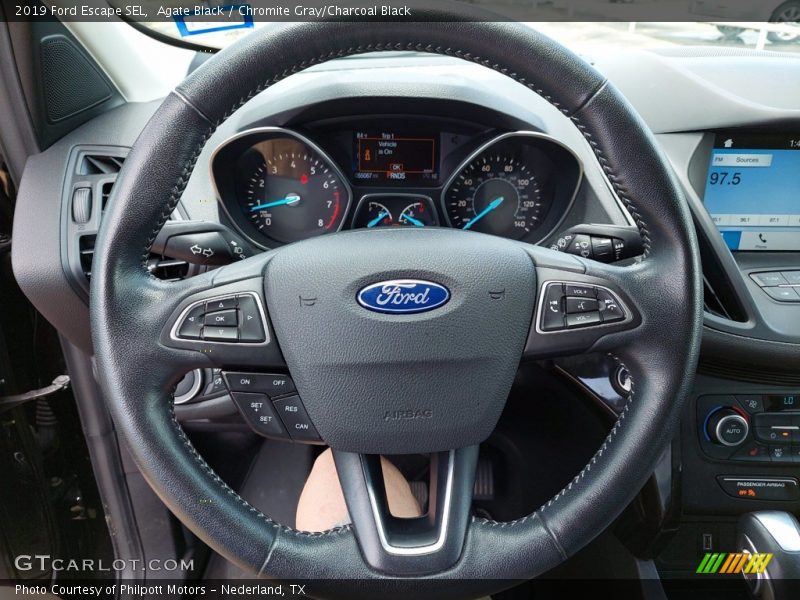 Agate Black / Chromite Gray/Charcoal Black 2019 Ford Escape SEL