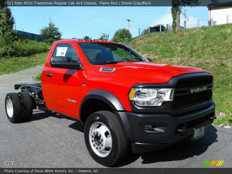  2021 4500 Tradesman Regular Cab 4x4 Chassis Flame Red