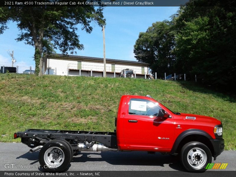  2021 4500 Tradesman Regular Cab 4x4 Chassis Flame Red