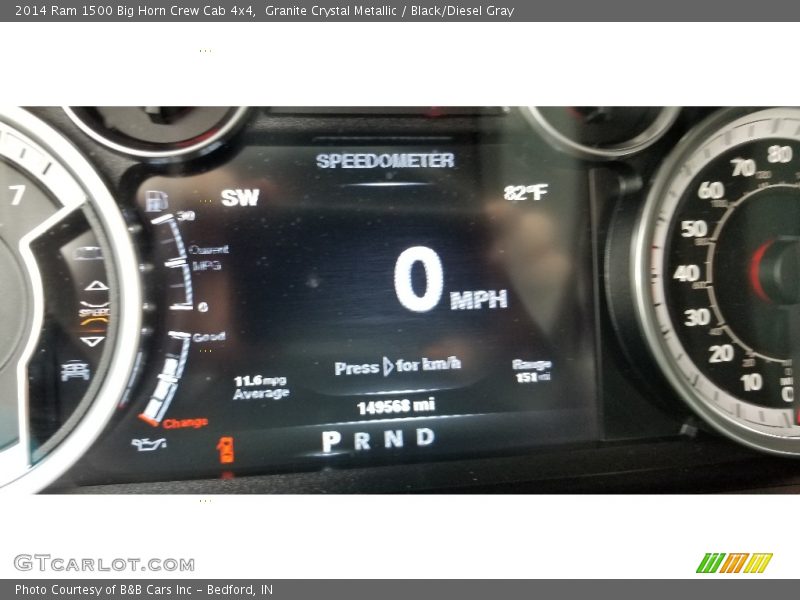 Granite Crystal Metallic / Black/Diesel Gray 2014 Ram 1500 Big Horn Crew Cab 4x4