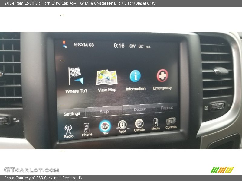 Granite Crystal Metallic / Black/Diesel Gray 2014 Ram 1500 Big Horn Crew Cab 4x4