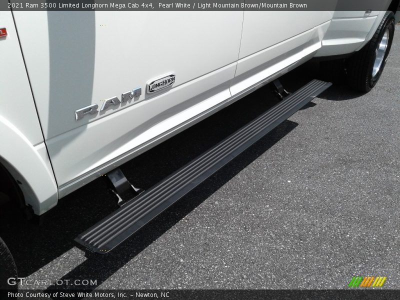 Pearl White / Light Mountain Brown/Mountain Brown 2021 Ram 3500 Limited Longhorn Mega Cab 4x4