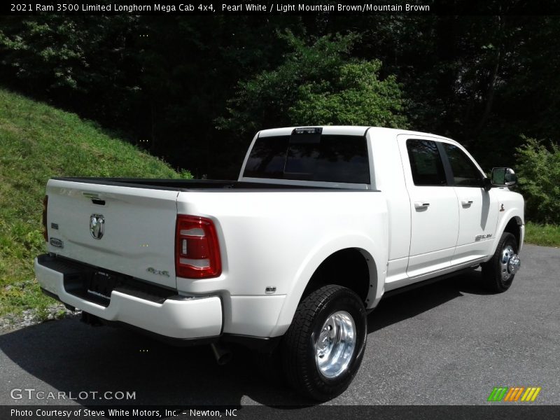Pearl White / Light Mountain Brown/Mountain Brown 2021 Ram 3500 Limited Longhorn Mega Cab 4x4