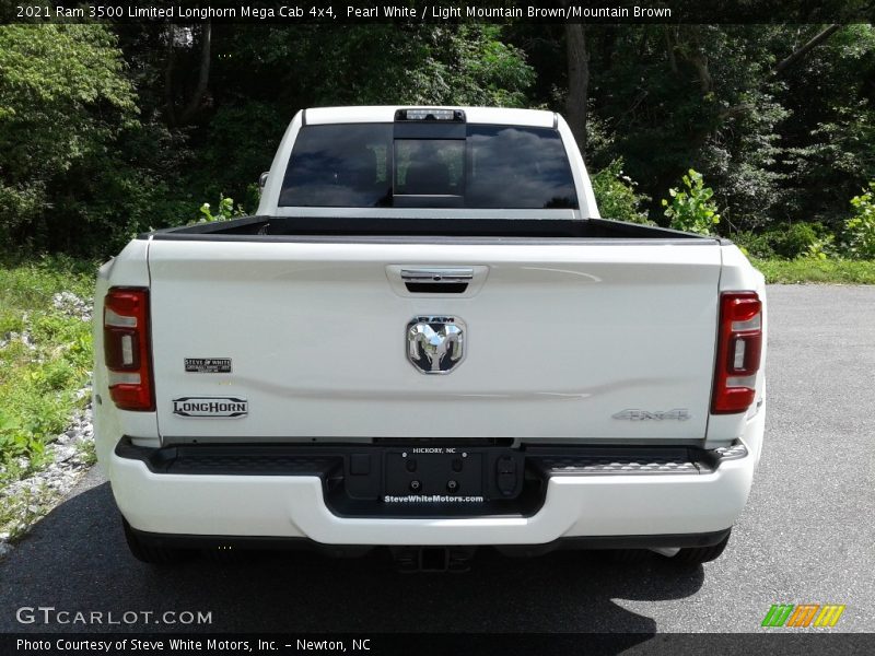 Pearl White / Light Mountain Brown/Mountain Brown 2021 Ram 3500 Limited Longhorn Mega Cab 4x4