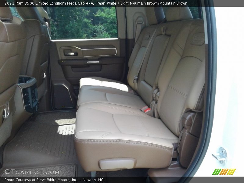 Pearl White / Light Mountain Brown/Mountain Brown 2021 Ram 3500 Limited Longhorn Mega Cab 4x4