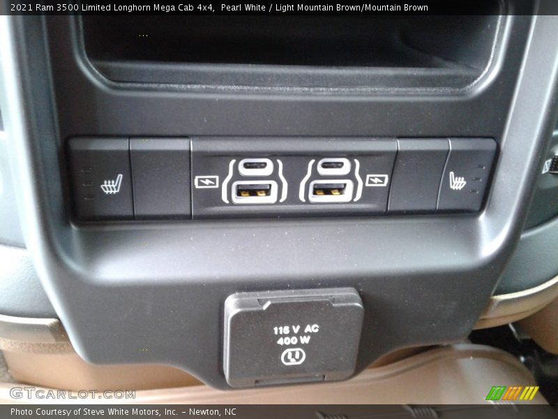 Pearl White / Light Mountain Brown/Mountain Brown 2021 Ram 3500 Limited Longhorn Mega Cab 4x4