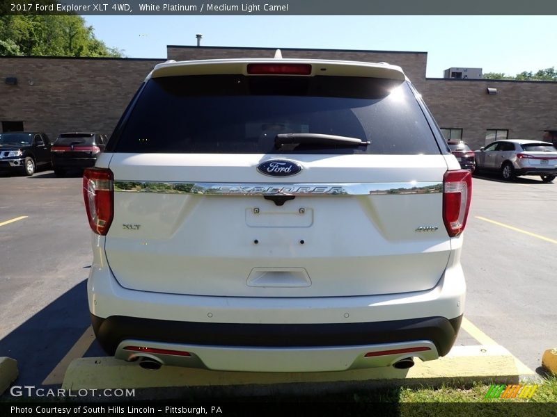 White Platinum / Medium Light Camel 2017 Ford Explorer XLT 4WD