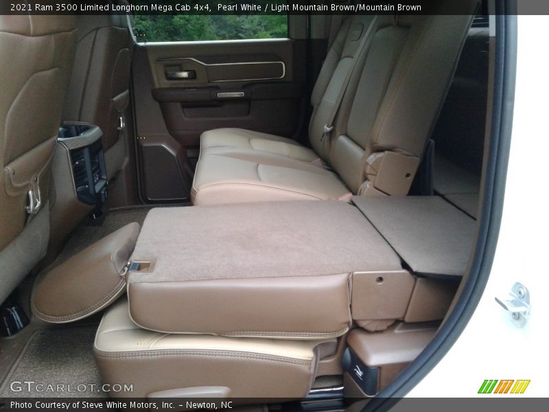 Pearl White / Light Mountain Brown/Mountain Brown 2021 Ram 3500 Limited Longhorn Mega Cab 4x4