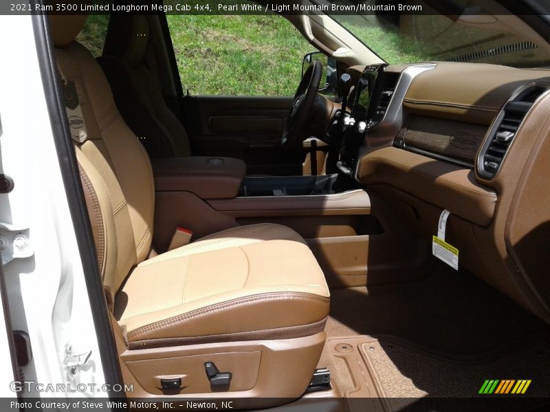 Pearl White / Light Mountain Brown/Mountain Brown 2021 Ram 3500 Limited Longhorn Mega Cab 4x4