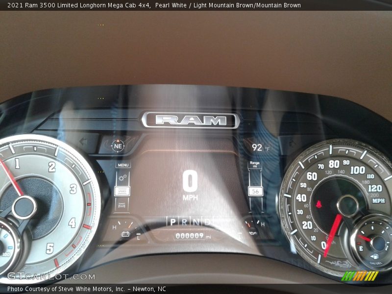 Pearl White / Light Mountain Brown/Mountain Brown 2021 Ram 3500 Limited Longhorn Mega Cab 4x4