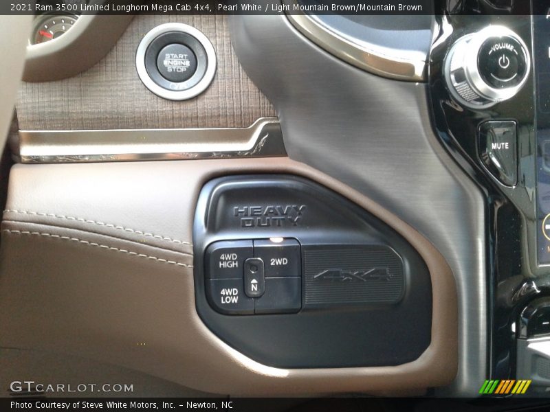 Pearl White / Light Mountain Brown/Mountain Brown 2021 Ram 3500 Limited Longhorn Mega Cab 4x4