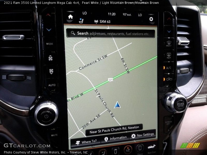 Pearl White / Light Mountain Brown/Mountain Brown 2021 Ram 3500 Limited Longhorn Mega Cab 4x4