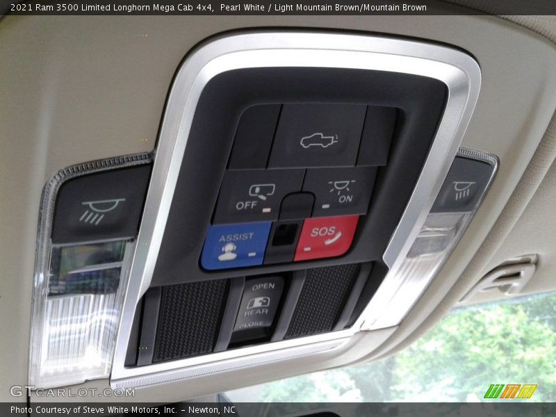 Pearl White / Light Mountain Brown/Mountain Brown 2021 Ram 3500 Limited Longhorn Mega Cab 4x4