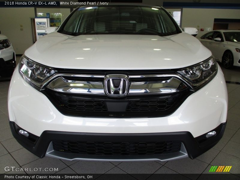 White Diamond Pearl / Ivory 2018 Honda CR-V EX-L AWD