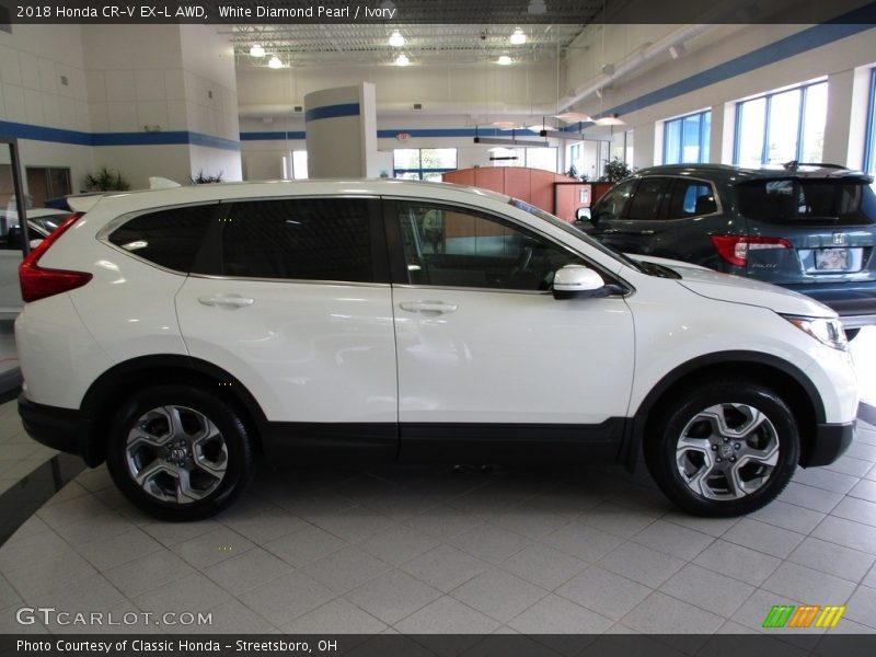 White Diamond Pearl / Ivory 2018 Honda CR-V EX-L AWD