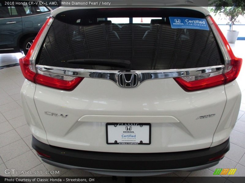 White Diamond Pearl / Ivory 2018 Honda CR-V EX-L AWD