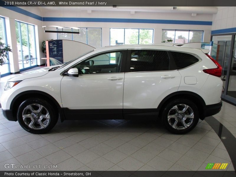 White Diamond Pearl / Ivory 2018 Honda CR-V EX-L AWD