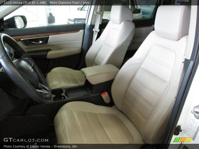 White Diamond Pearl / Ivory 2018 Honda CR-V EX-L AWD