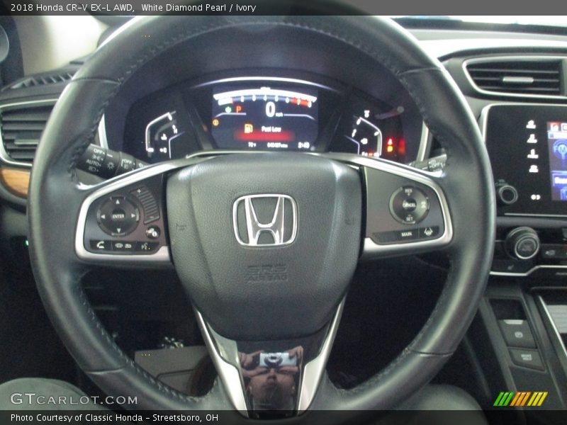 White Diamond Pearl / Ivory 2018 Honda CR-V EX-L AWD