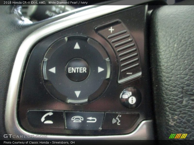 White Diamond Pearl / Ivory 2018 Honda CR-V EX-L AWD