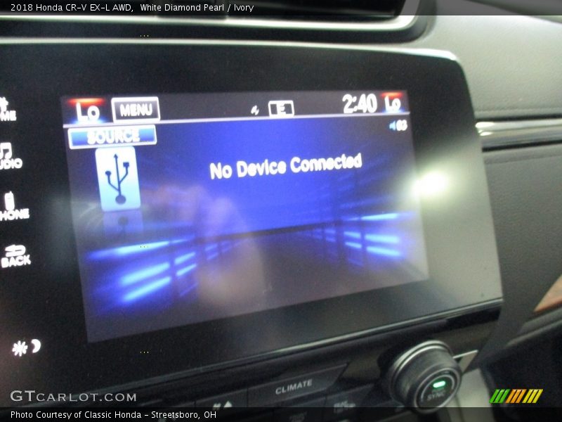 White Diamond Pearl / Ivory 2018 Honda CR-V EX-L AWD