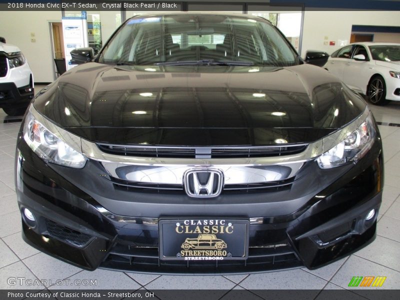 Crystal Black Pearl / Black 2018 Honda Civic EX-T Sedan
