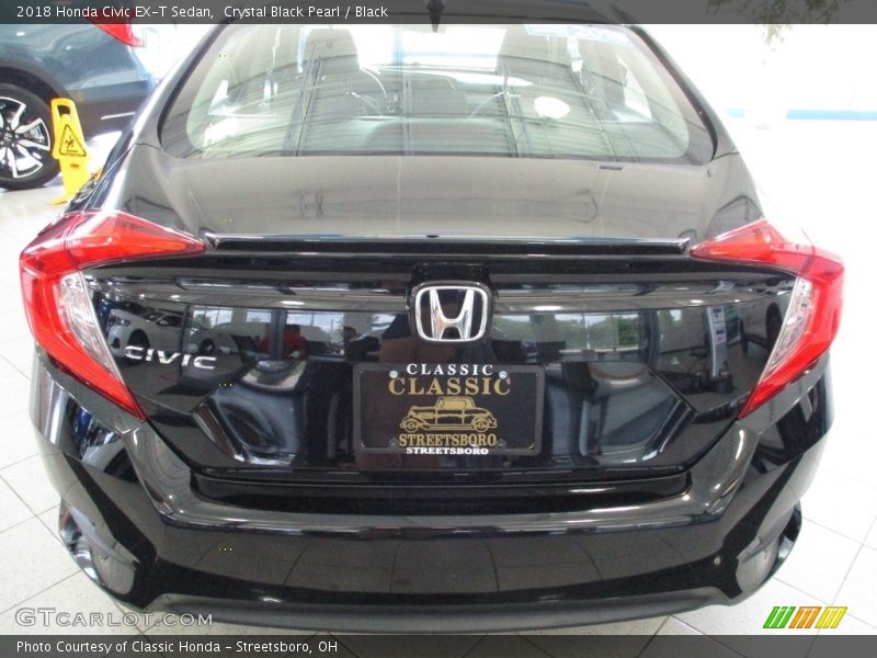 Crystal Black Pearl / Black 2018 Honda Civic EX-T Sedan