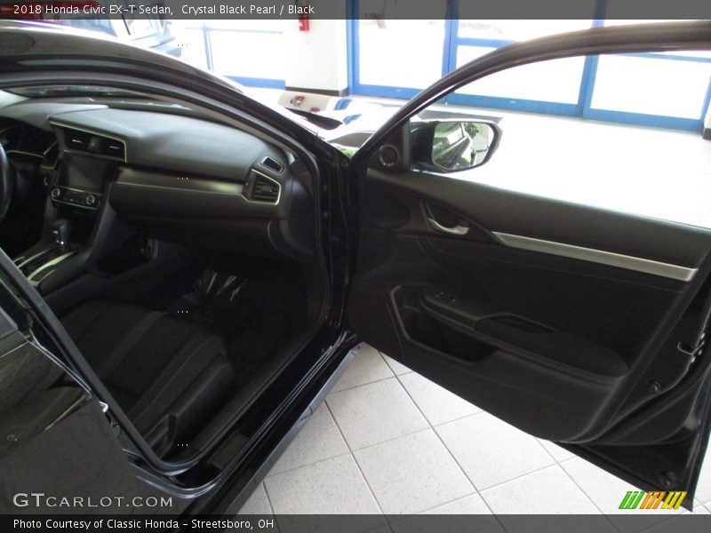 Crystal Black Pearl / Black 2018 Honda Civic EX-T Sedan
