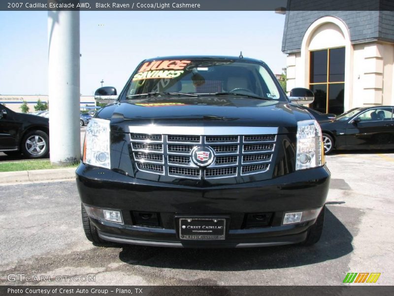 Black Raven / Cocoa/Light Cashmere 2007 Cadillac Escalade AWD