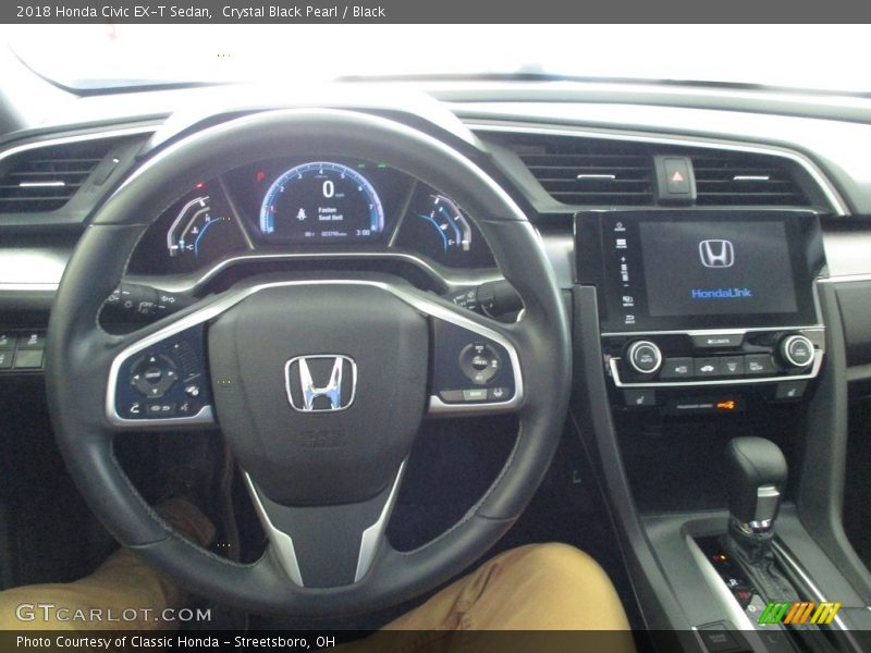 Crystal Black Pearl / Black 2018 Honda Civic EX-T Sedan