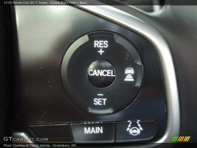 Crystal Black Pearl / Black 2018 Honda Civic EX-T Sedan