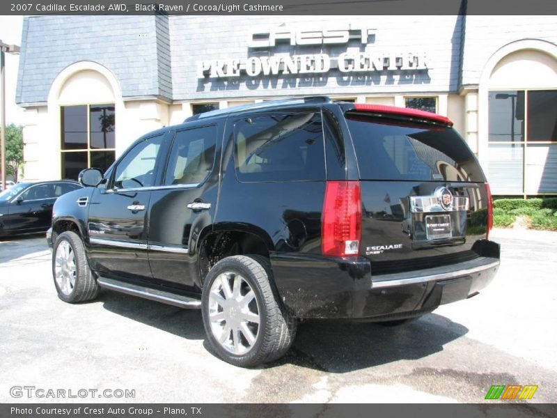 Black Raven / Cocoa/Light Cashmere 2007 Cadillac Escalade AWD