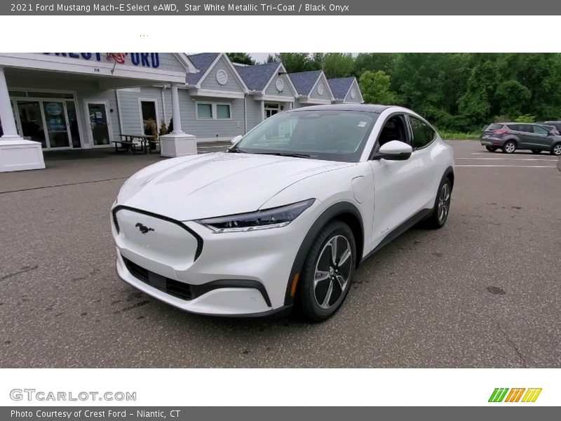 Star White Metallic Tri-Coat / Black Onyx 2021 Ford Mustang Mach-E Select eAWD