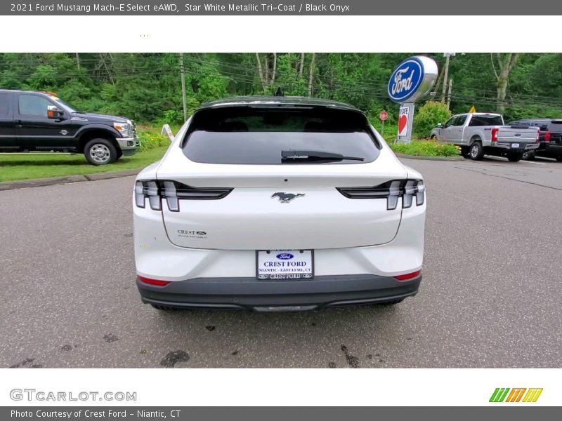Star White Metallic Tri-Coat / Black Onyx 2021 Ford Mustang Mach-E Select eAWD